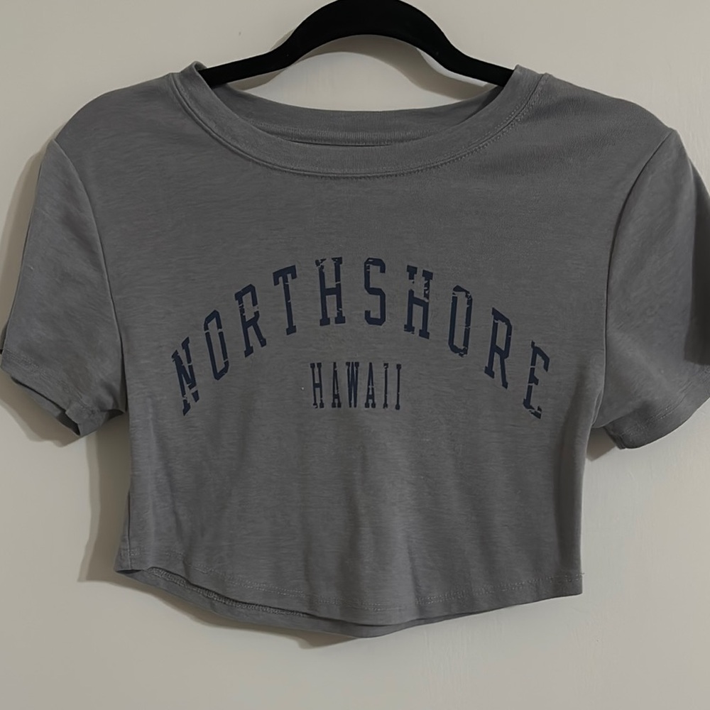 Gray Crop Top